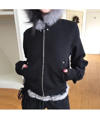 Coat y2k Hood black or white 50-70% off 