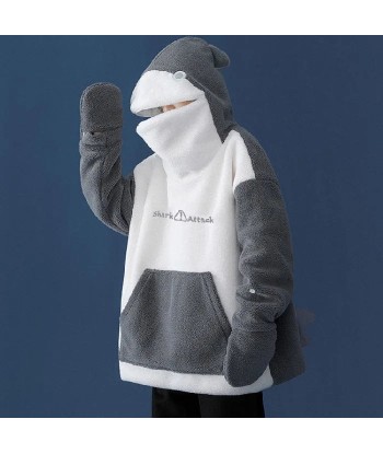 Cozy Shark Hoodie in Softgirl Style – Oversized and Trendy prix