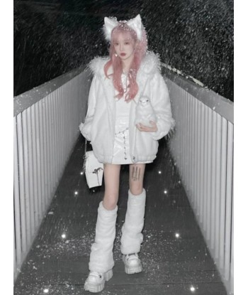 White Y2K Harajuku Hoodie de France