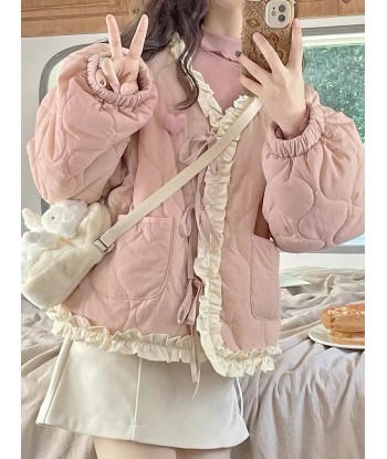 Kawaii Oversized Down Jacket with Ruffles acheter