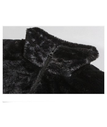 Y2K Faux Fur Jacket "Black Energy" – Trendy Unisex Winter Style Le MVP de beaucoup