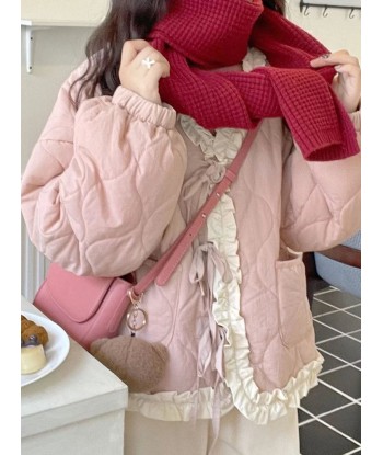 Kawaii Oversized Down Jacket with Ruffles acheter