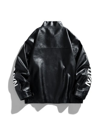 E-girl style leather jacket for men with racing motif 2023 Economisez 