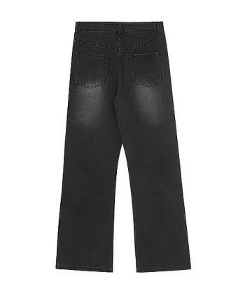 Jean Y2K Hip Hop washed black and gray with embroidered star. la chaussure