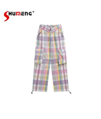 Baggy Lila Check Style Soft-Girl outlet