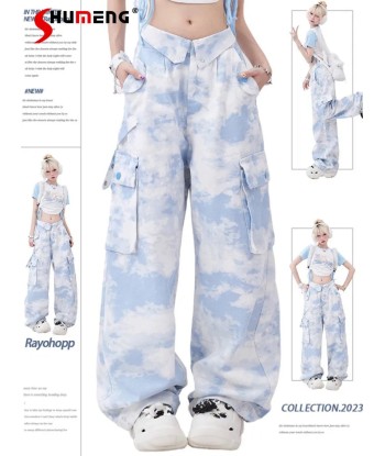 Lockert Cargo Hose Soft Girls Blue Tie-Dye commande en ligne