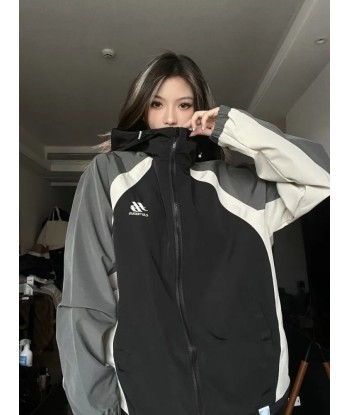 90's Retro Contrast Hoodie Jacket for Women and Autumn Fashion votre restaurant rapide dans 