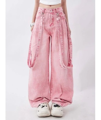 Pink Cargo Jeans Y2K Oversize Women offre 