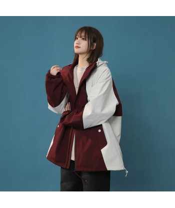 Autumn Windbreaker for Women Patchwork Streetwear in Korean Style Vous souhaitez 