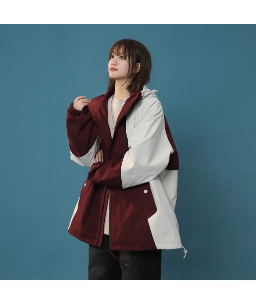 Autumn Windbreaker for Women Patchwork Streetwear in Korean Style Vous souhaitez 