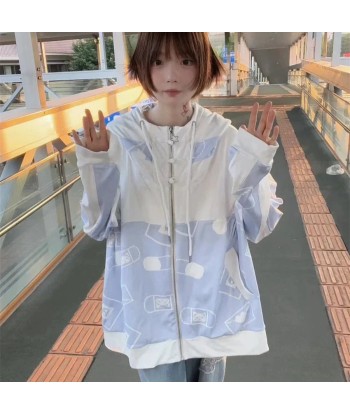 Aesthetic Y2K Jacket with Anime Print Le MVP de beaucoup