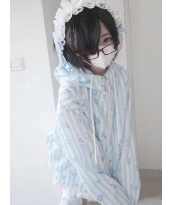 Kawaii watercolor Japanese hooded cloak sur le site 