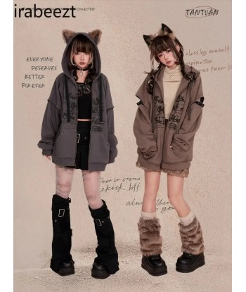 Hoodies egirl with cat ears and cozy style en stock