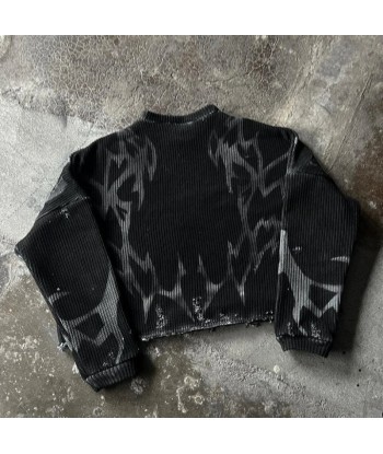 Grunge oversized pullover with unique design Amélioration de cerveau avec