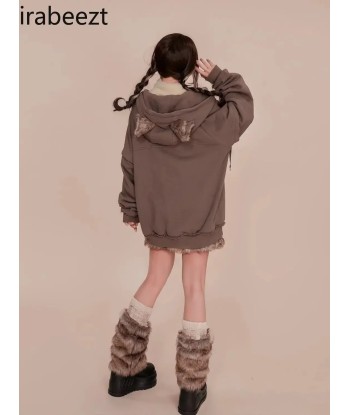 Hoodies egirl with cat ears and cozy style en stock