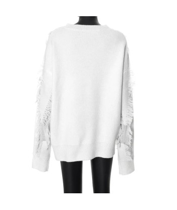 Y2K Oversize Pullover for Women with Fringes Fashionable Casual en linge