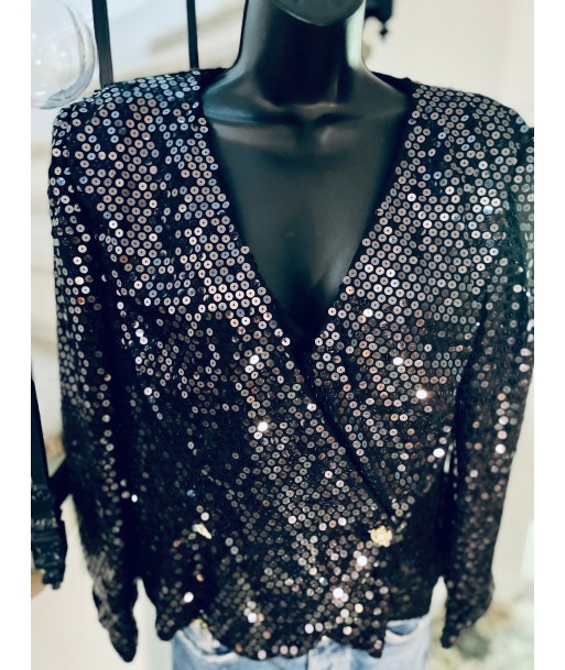 Veste croisée à sequins votre