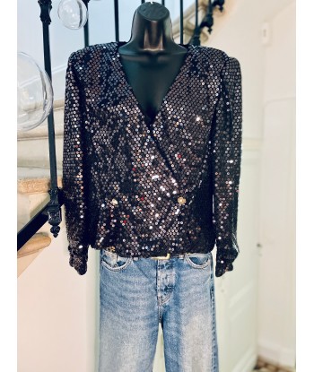 Veste croisée à sequins votre