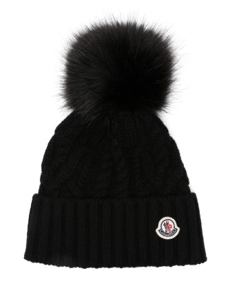 MONCLER - Bonnet à pompon noir 2 - 3 jours ouvrés.