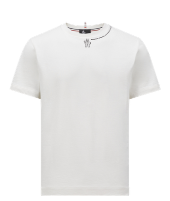 MONCLER GRENOBLE - Tee shirt blanc à motif Venez découvrir notre 