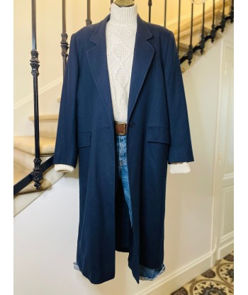 Manteau long bleu marine Economisez 