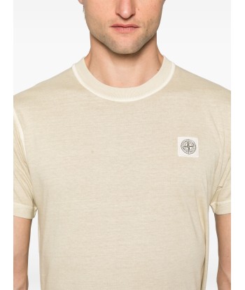 Stone Island - T shirt délavé beige clair Economisez 